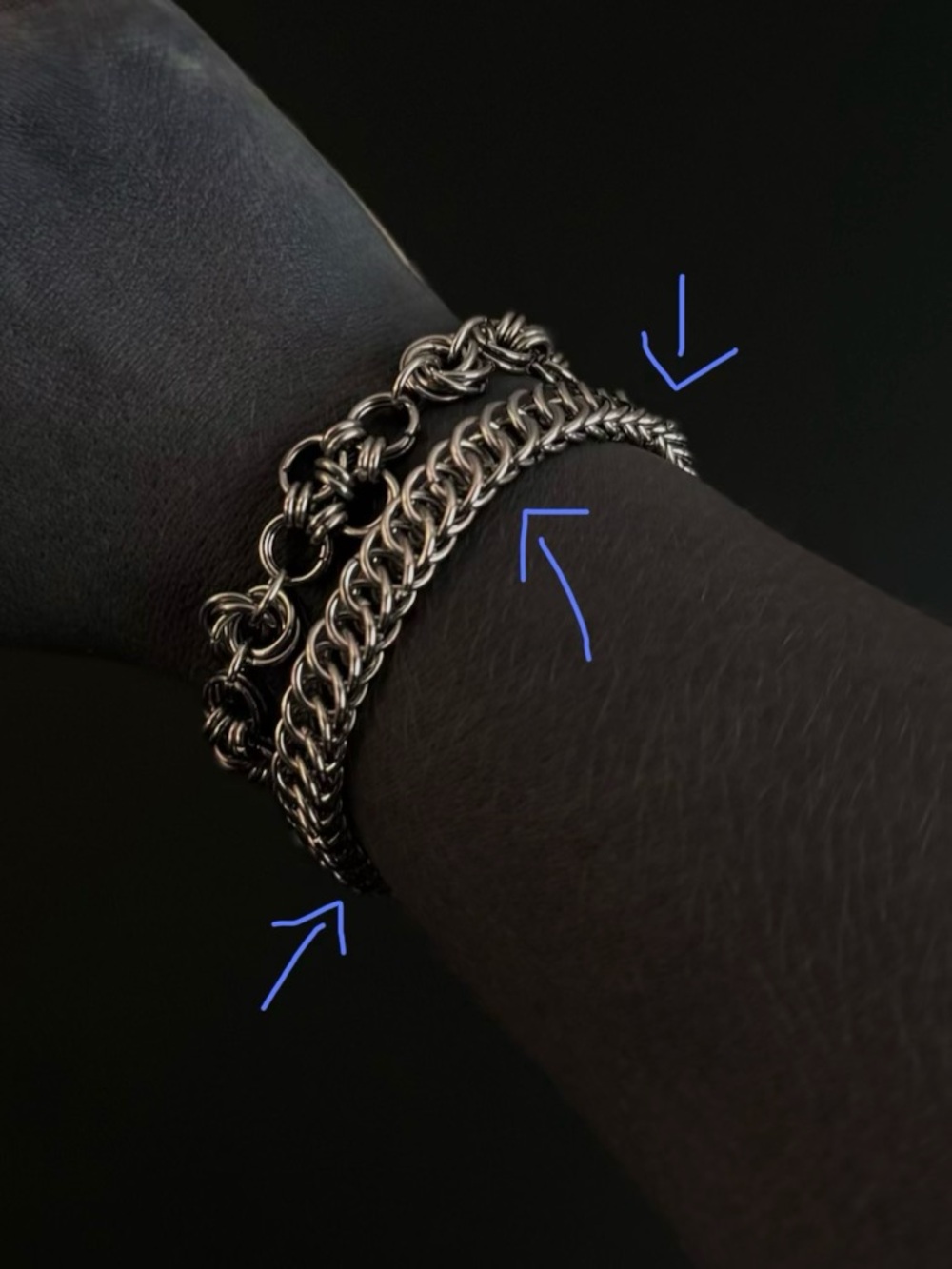 Custom Sizing Handmade Chainmail 316 Stainless Steel Bracelet